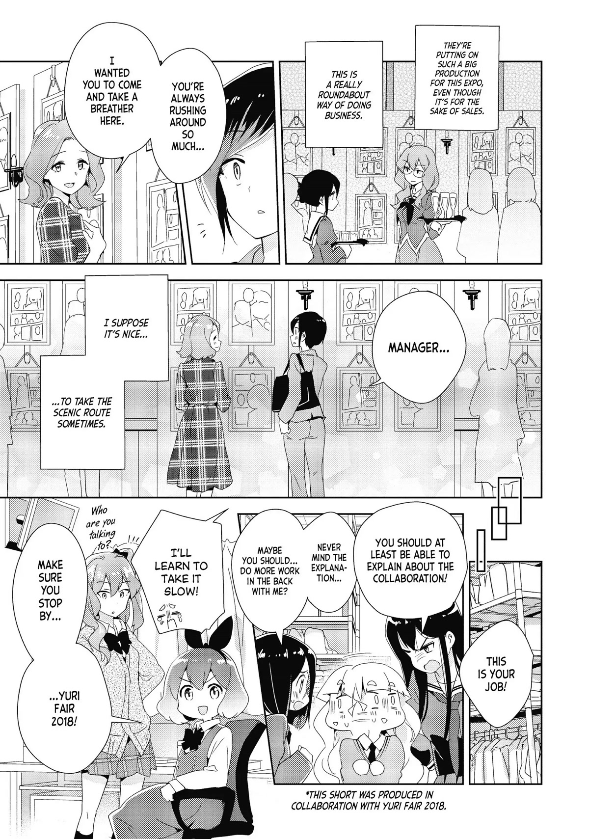 Watashi no Yuri wa Oshigoto desu! Chapter 21.5 page 4 - Chapter 21.5: Yuri Fair Collabs are My Job! & Tea Breaks are Nene's Job!