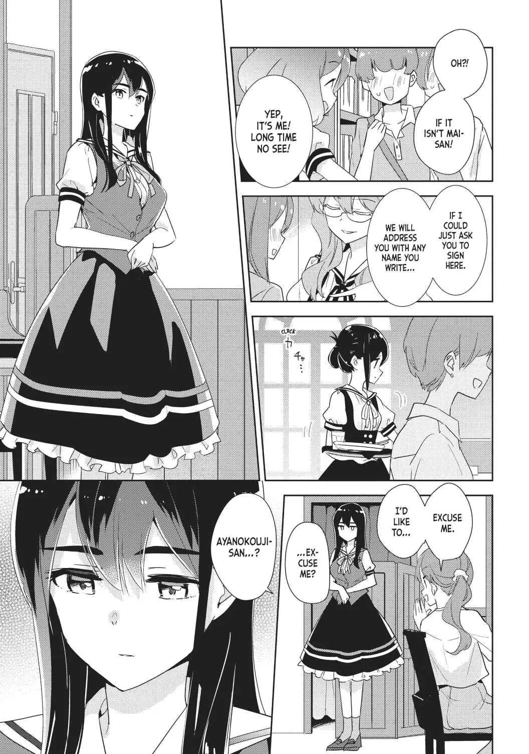 Watashi no Yuri wa Oshigoto desu! Chapter 32 page 13 - Chapter 32: Have You a Moment to Spare?