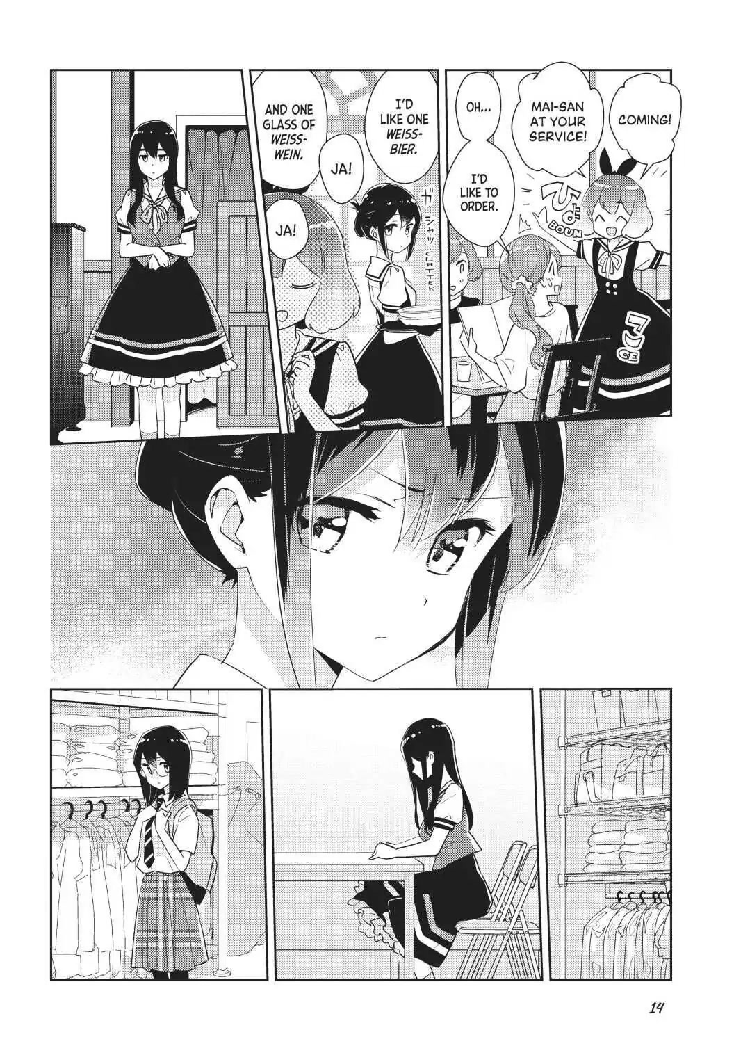 Watashi no Yuri wa Oshigoto desu! Chapter 32 page 14 - Chapter 32: Have You a Moment to Spare?