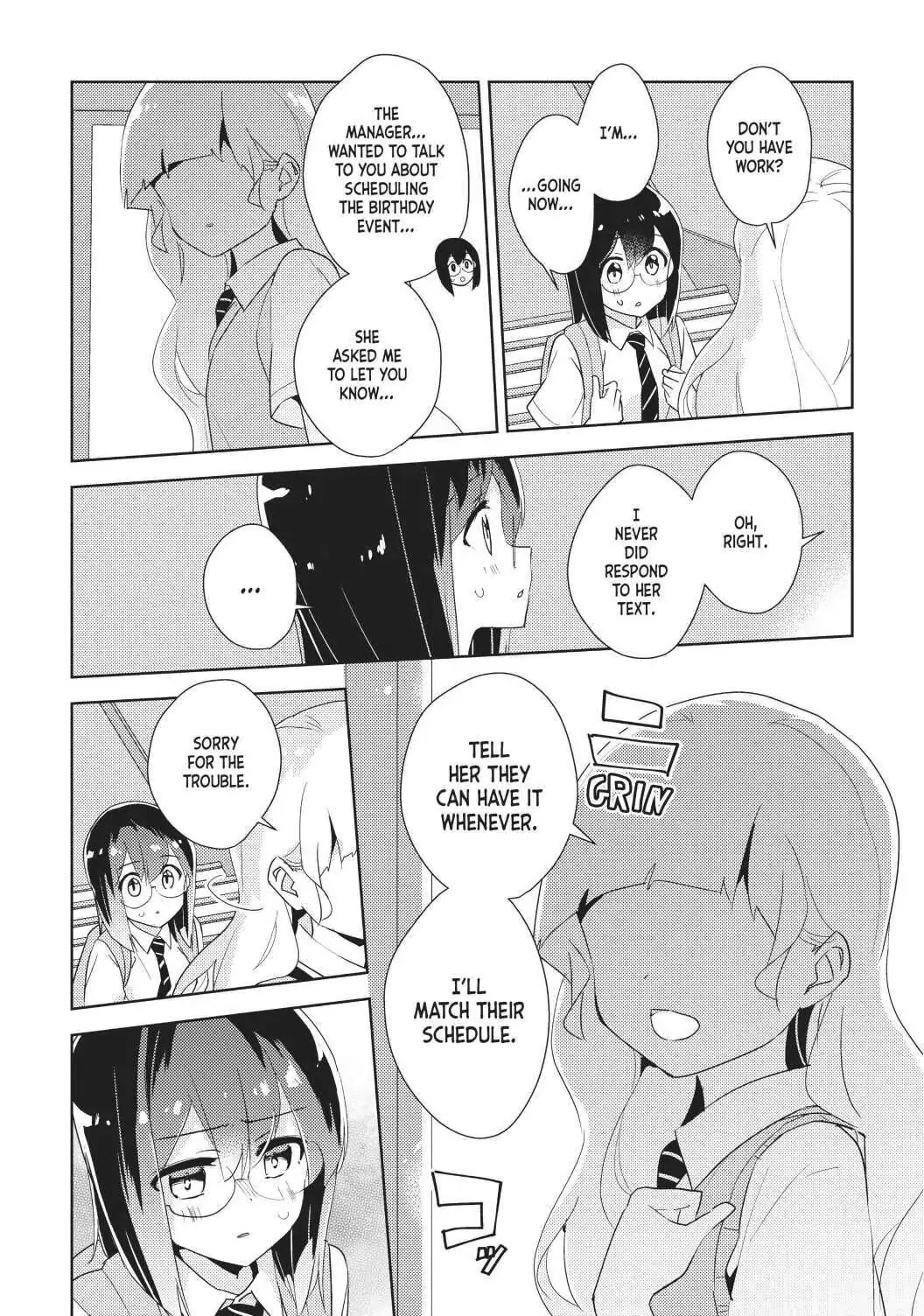 Watashi no Yuri wa Oshigoto desu! Chapter 32 page 21 - Chapter 32: Have You a Moment to Spare?