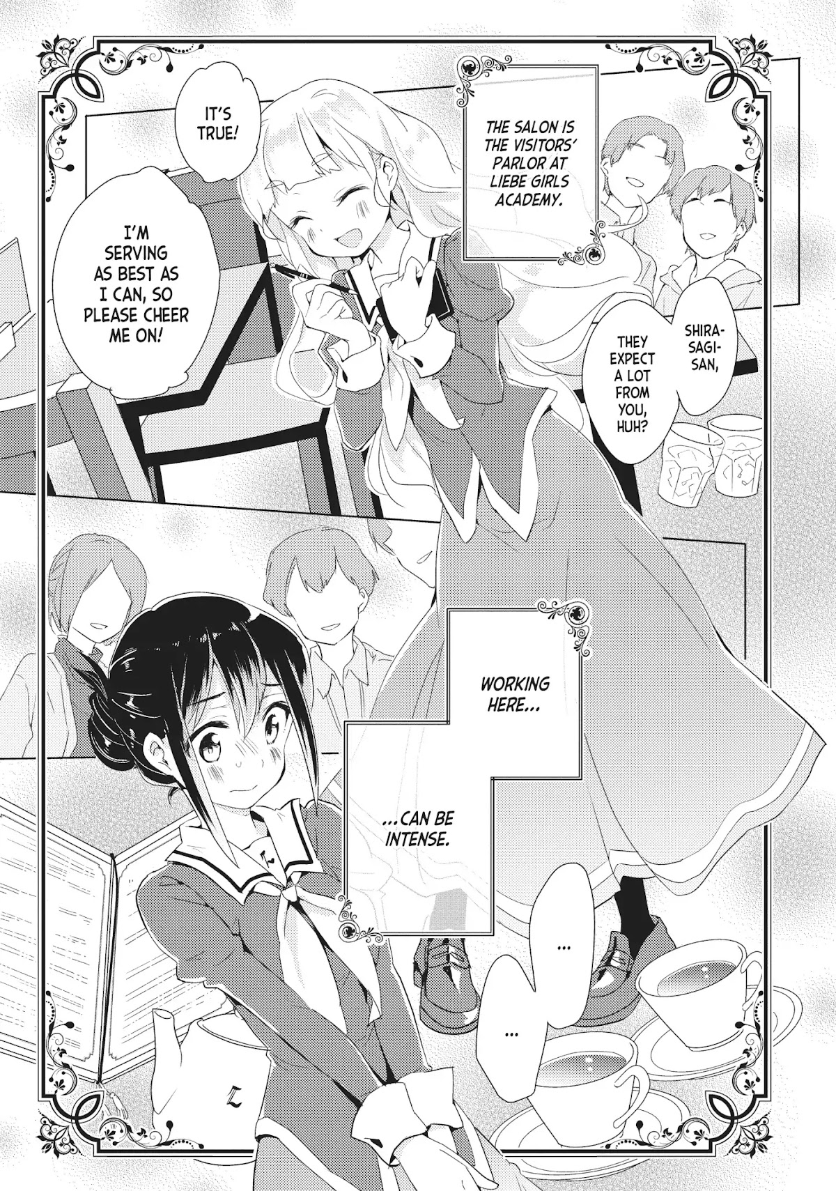Watashi no Yuri wa Oshigoto desu! Chapter 4 page 1 - Chapter 4: Vol.1 Shift 4: Shall We Begin Service Now?