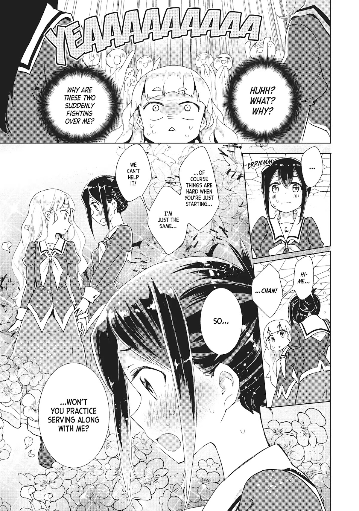 Watashi no Yuri wa Oshigoto desu! Chapter 4 page 13 - Chapter 4: Vol.1 Shift 4: Shall We Begin Service Now?
