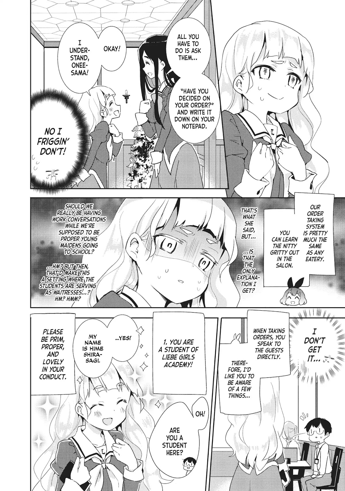Watashi no Yuri wa Oshigoto desu! Chapter 4 page 8 - Chapter 4: Vol.1 Shift 4: Shall We Begin Service Now?