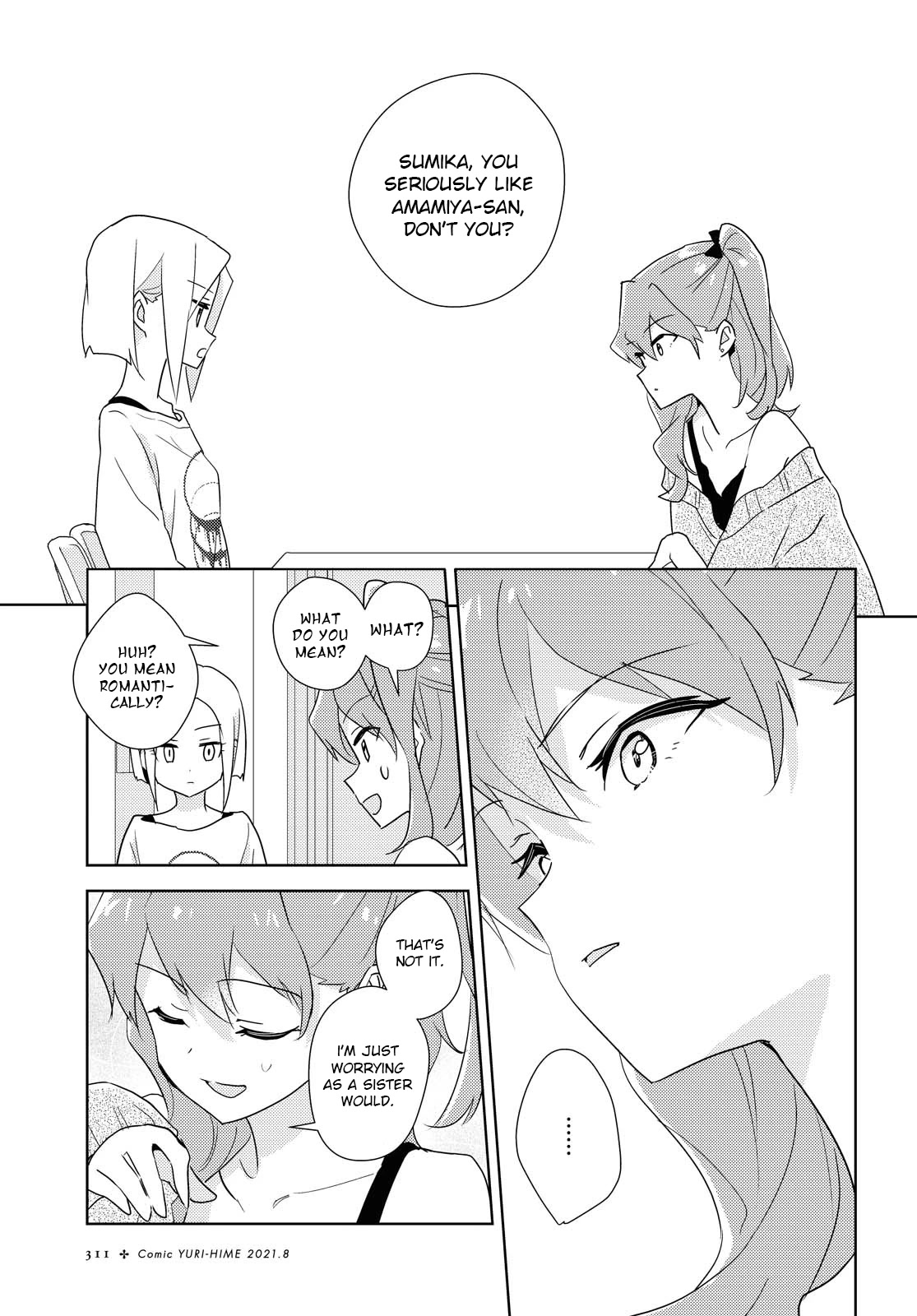 Watashi no Yuri wa Oshigoto desu! Chapter 44 page 9 - Chapter 44: A Younger Sister's Smile