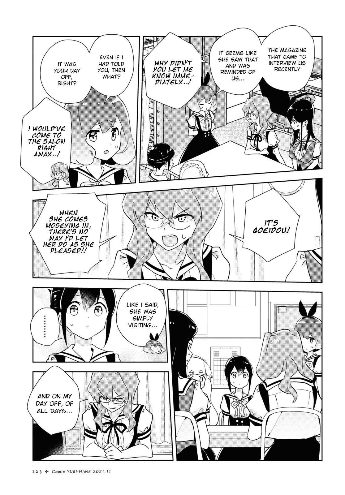 Watashi no Yuri wa Oshigoto desu! Chapter 46 page 27 - Chapter 46: The Graduate's School Visit