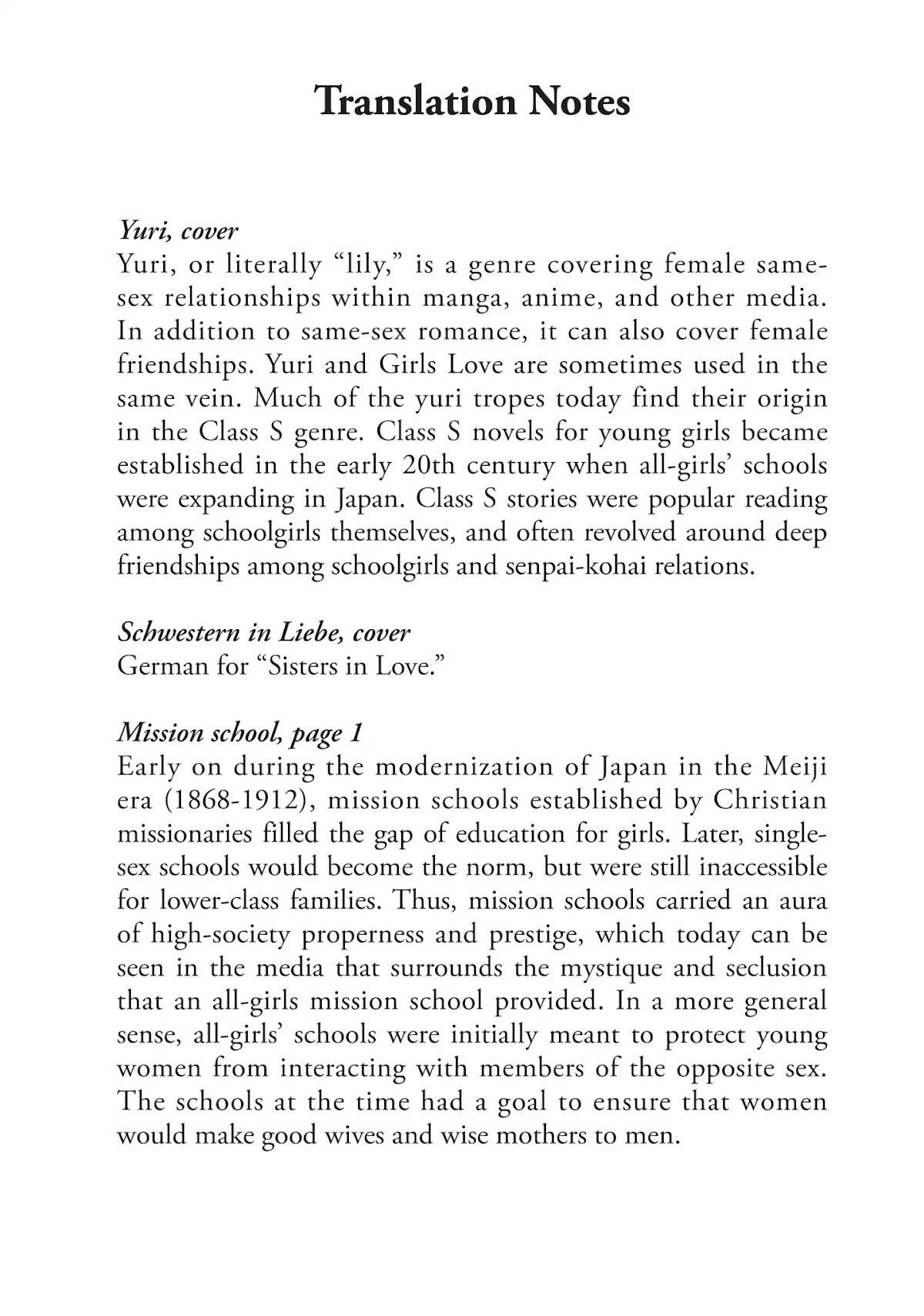 Watashi no Yuri wa Oshigoto desu! Chapter 6.7 page 1 - Vol.1 Translation Notes