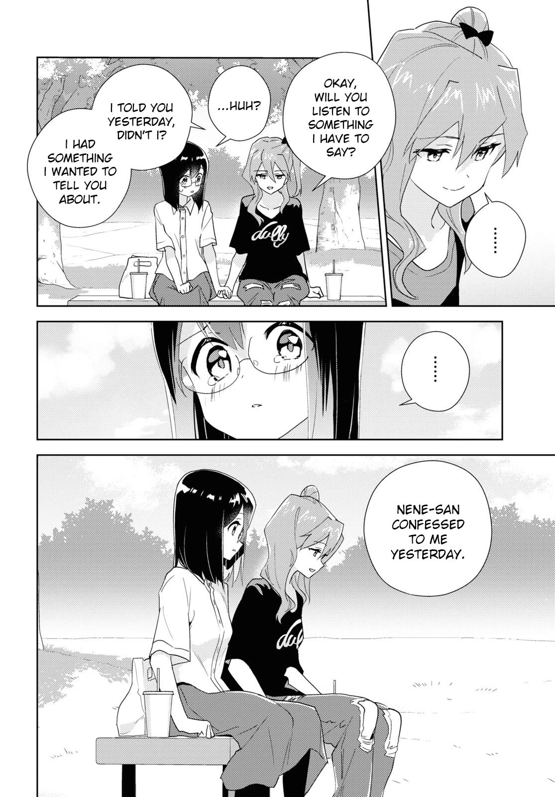 Watashi no Yuri wa Oshigoto desu! Chapter 63 page 18 - Chapter 63: Shall We Head Outside Together?
