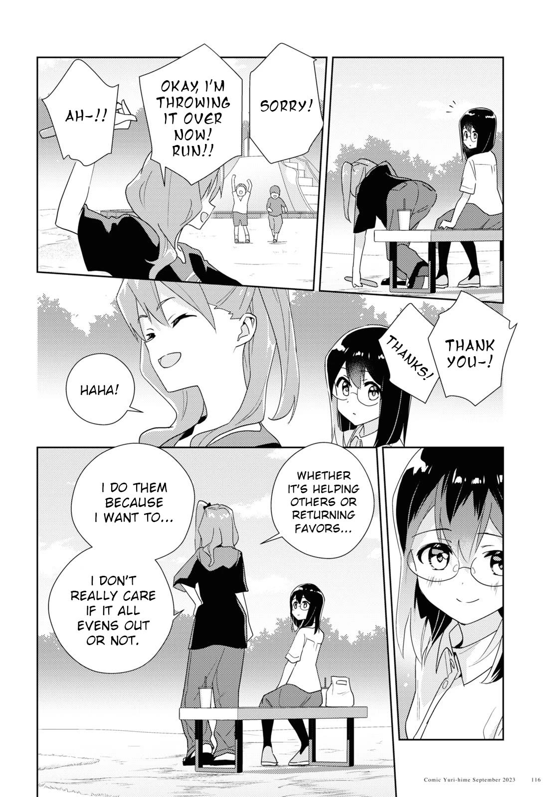 Watashi no Yuri wa Oshigoto desu! Chapter 63 page 24 - Chapter 63: Shall We Head Outside Together?