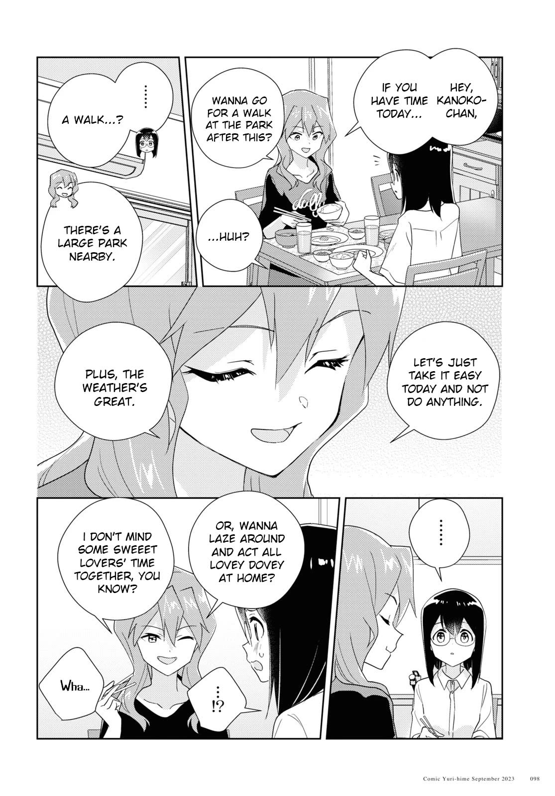 Watashi no Yuri wa Oshigoto desu! Chapter 63 page 6 - Chapter 63: Shall We Head Outside Together?