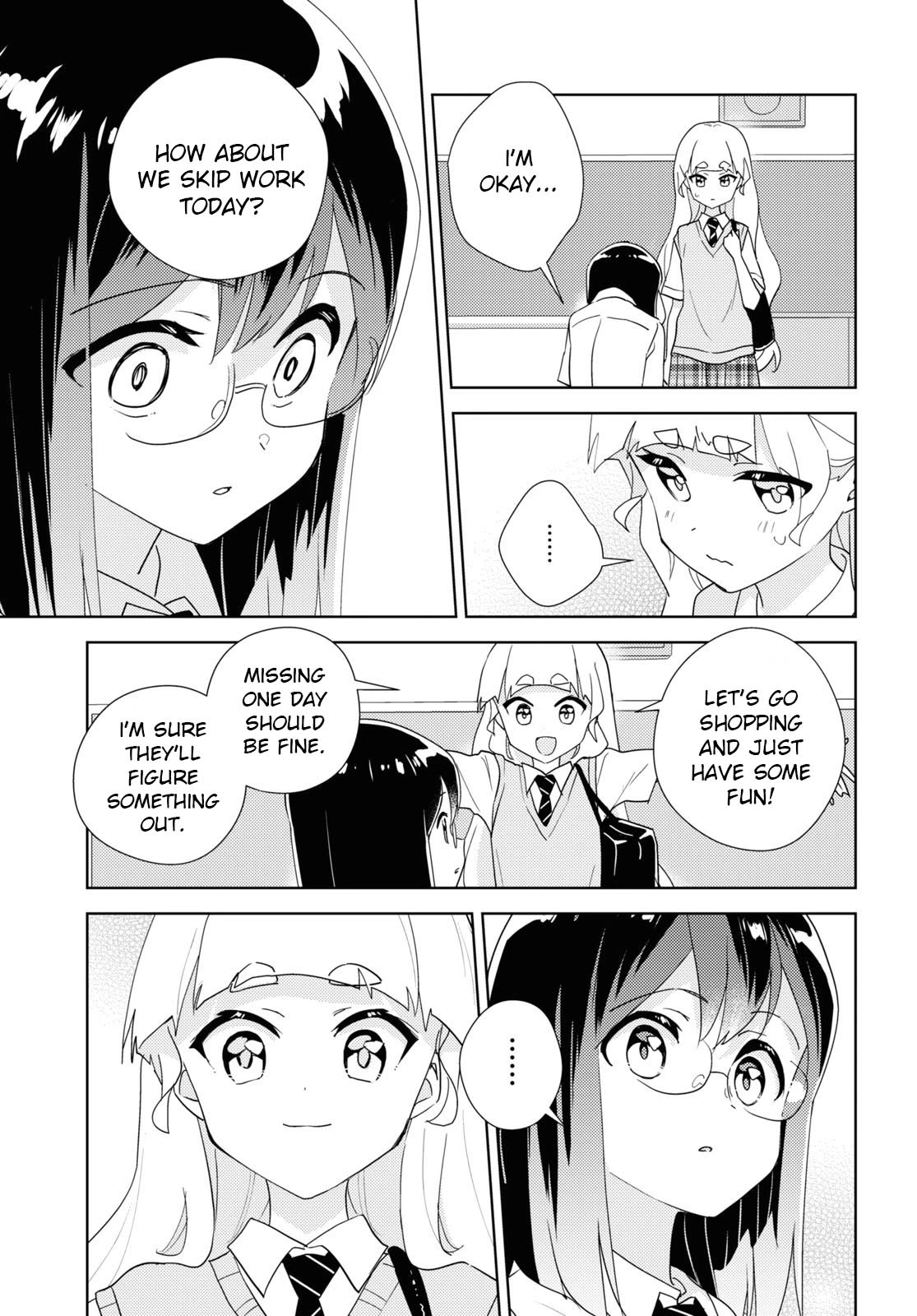 Watashi no Yuri wa Oshigoto desu! Chapter 65 page 5 - Chapter 65: Because We're Friends