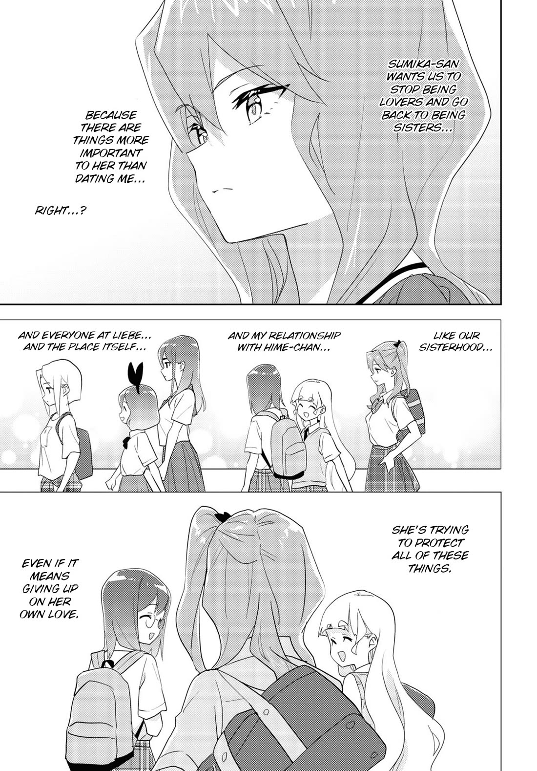 Watashi no Yuri wa Oshigoto desu! Chapter 68 page 21 - Chapter 68: In Order to Be the Younger Sister