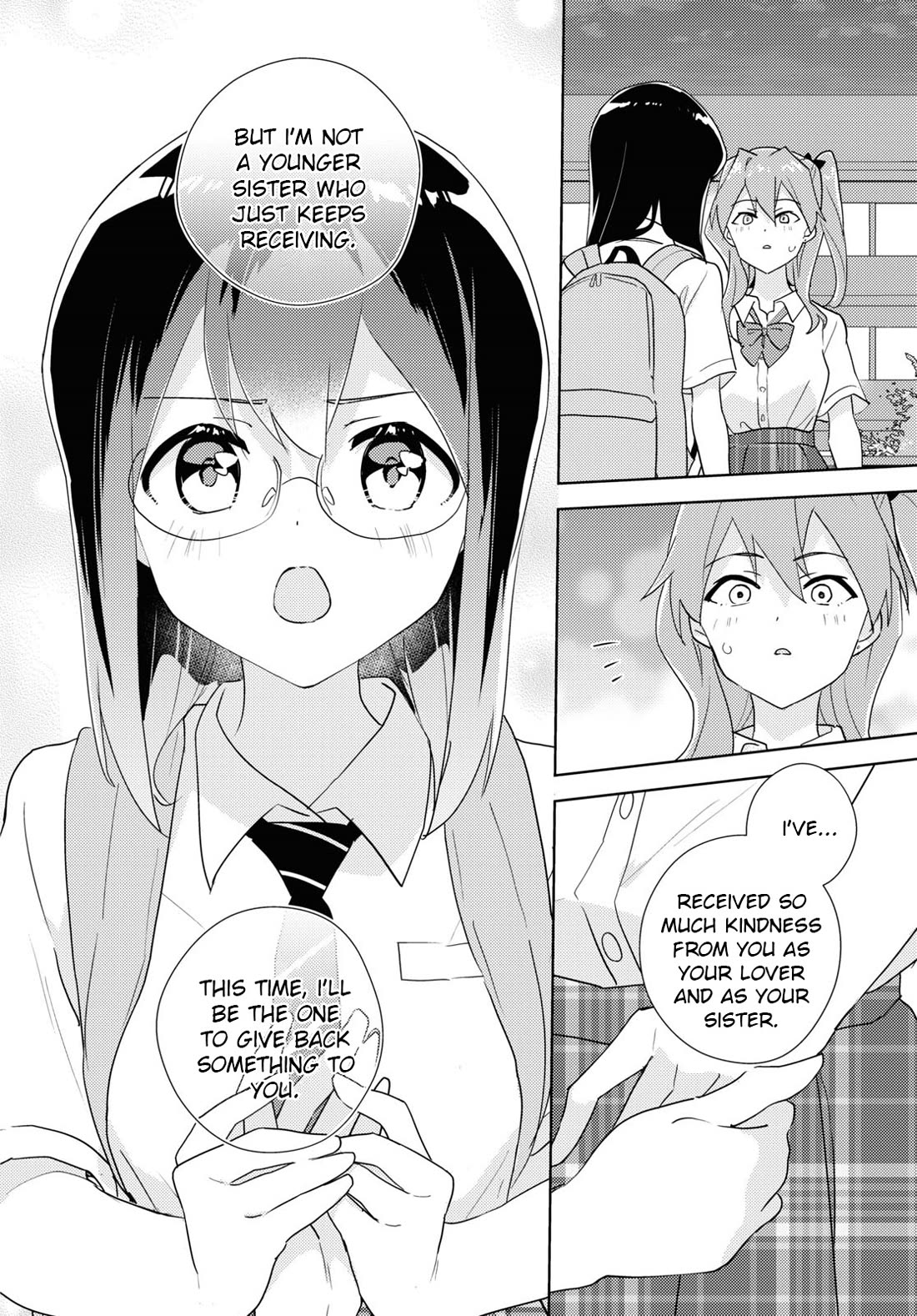 Watashi no Yuri wa Oshigoto desu! Chapter 69 page 28 - Chapter 69: In Order to Be Sisters
