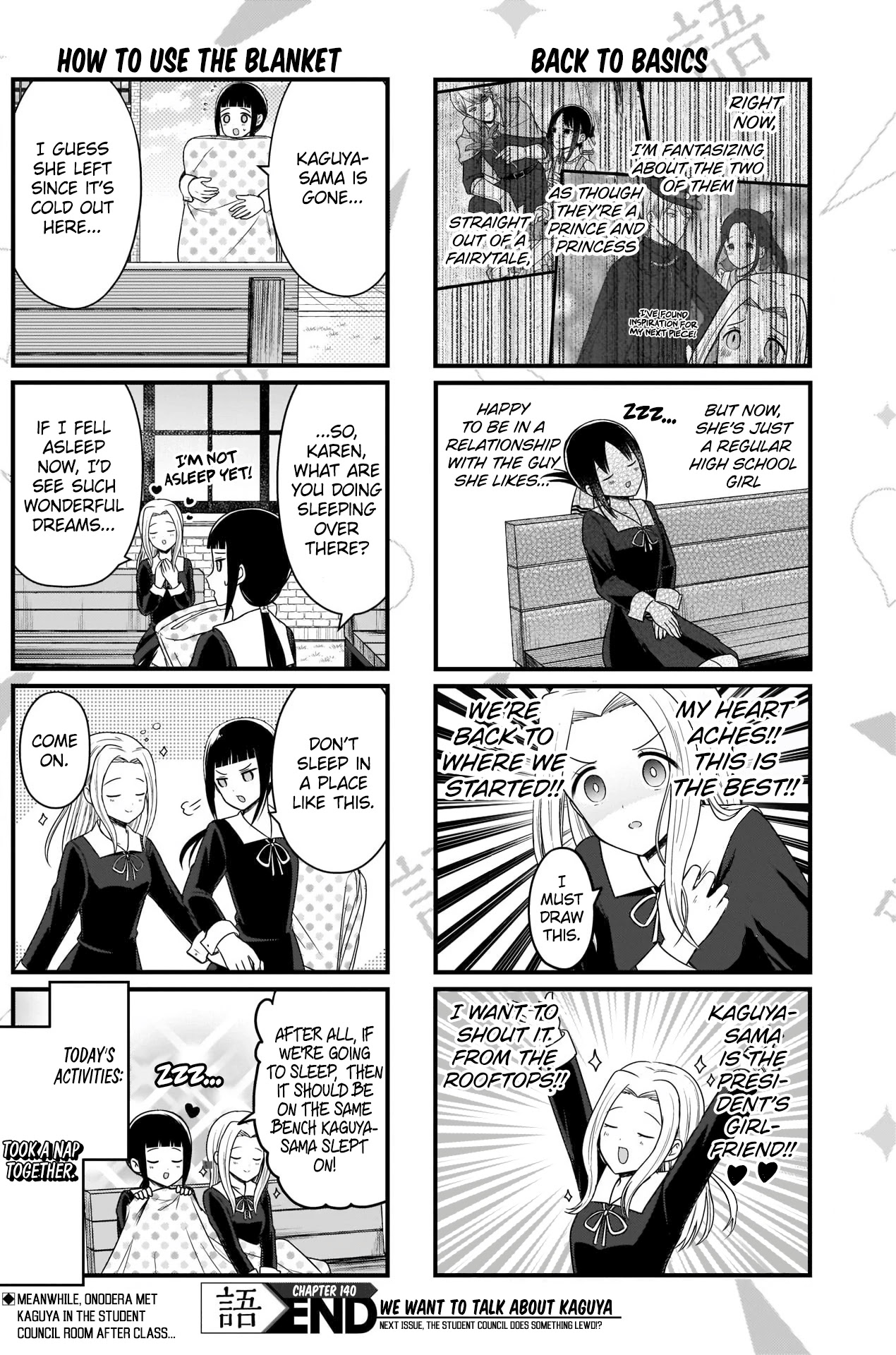 We Want to Talk About Kaguya Chapter 140 page 4 - Chapter 140: We Want to Talk About Sleeping Beauty on the Bench