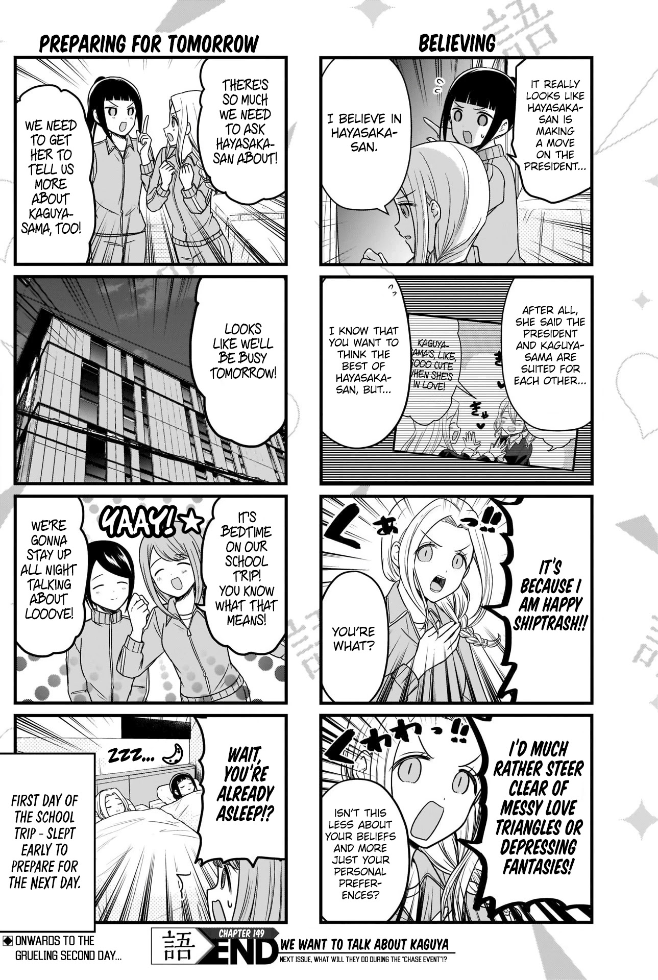 We Want to Talk About Kaguya Chapter 149 page 4 - Chapter 149: We Want to Talk on the School Trip, Day 1, Part 4
