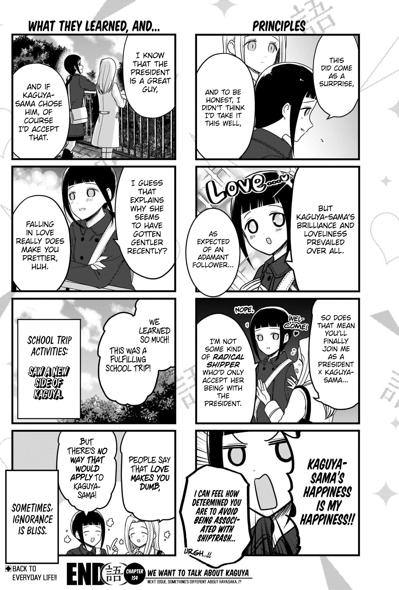 We Want to Talk About Kaguya Chapter 154 page 4 - Chapter 154: We Want to Talk on the School Trip, Day 3, Part 3