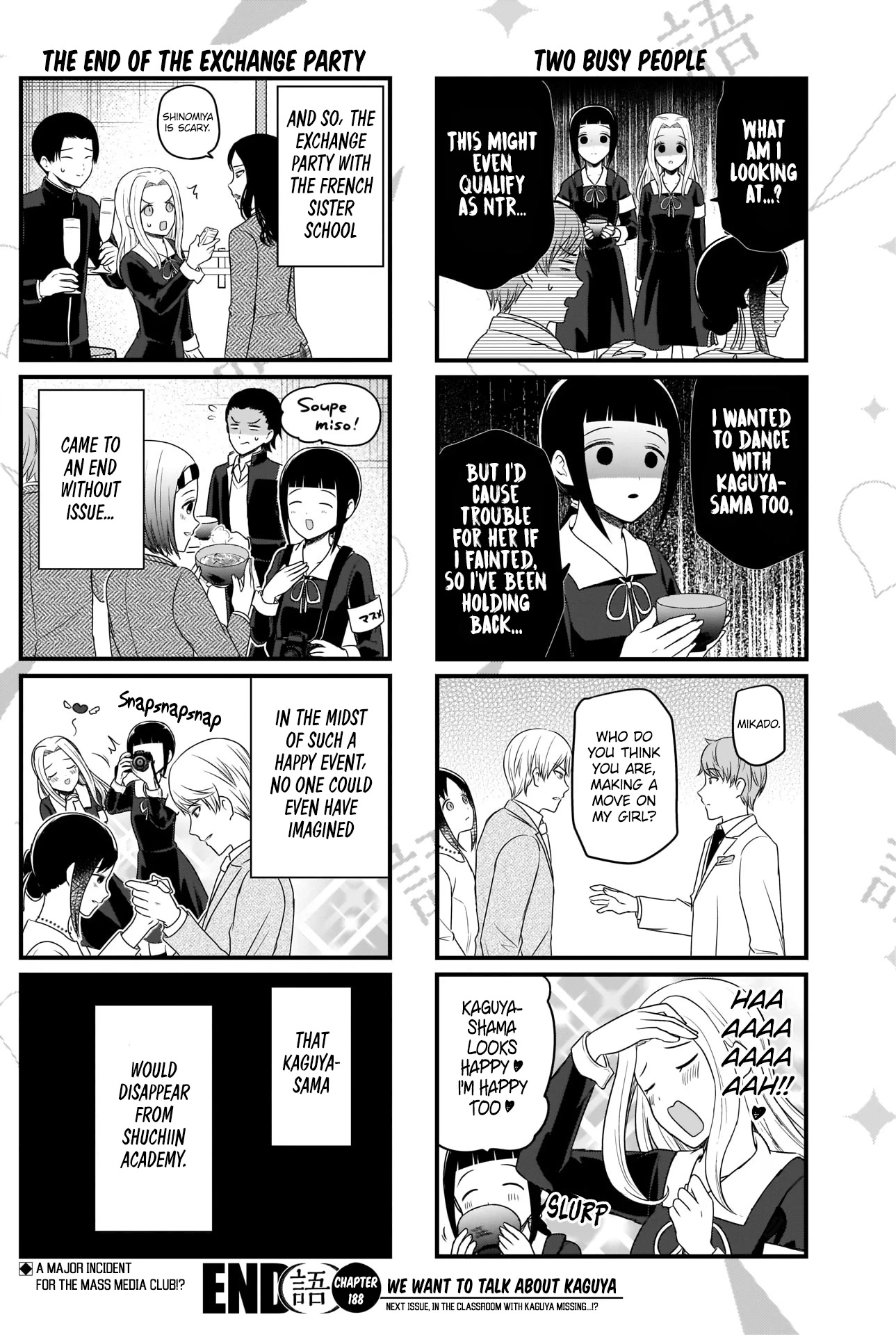 We Want to Talk About Kaguya Chapter 188 page 4 - Chapter 188: We Want to Talk at the French Exchange Party