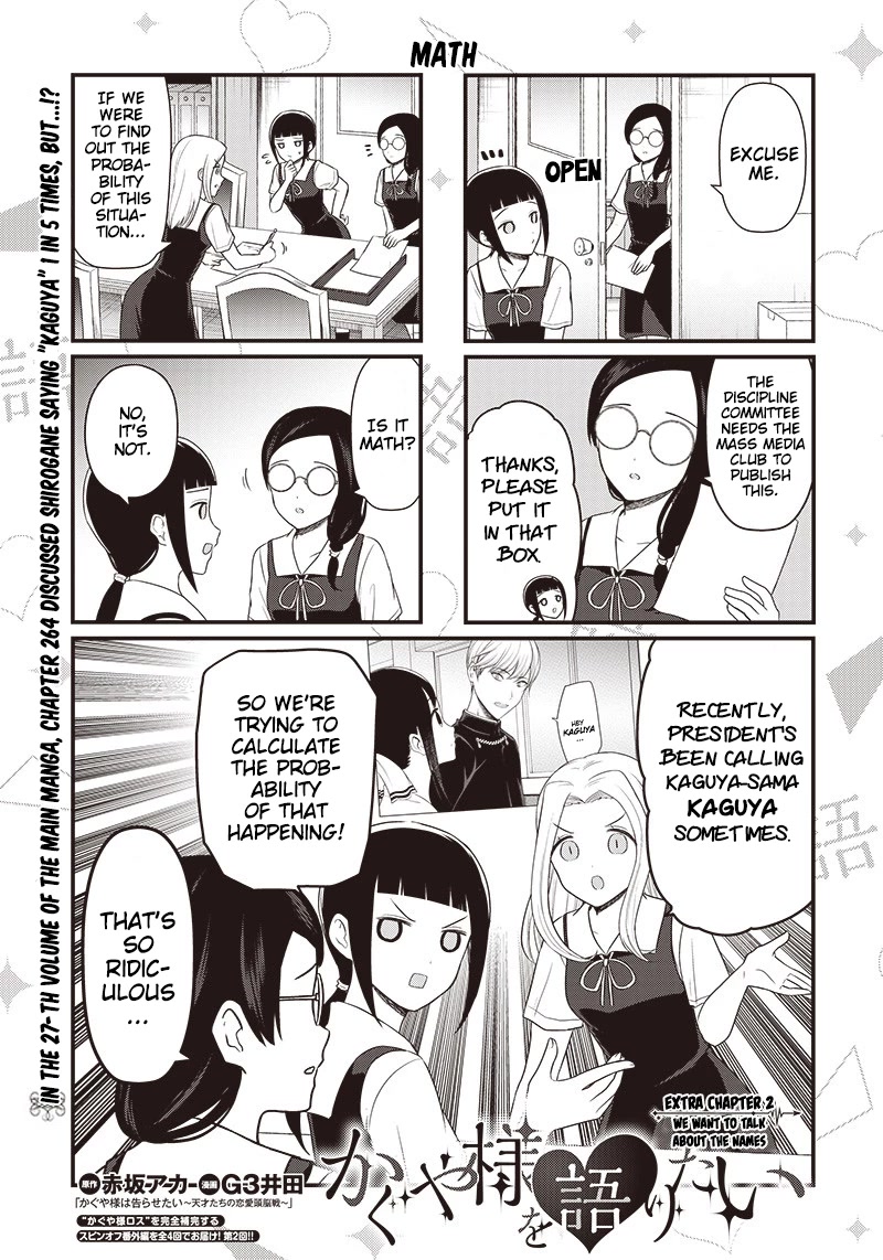 We Want to Talk About Kaguya Chapter 194.2 page 2 - Chapter 194.2: We Want to Talk About the Names