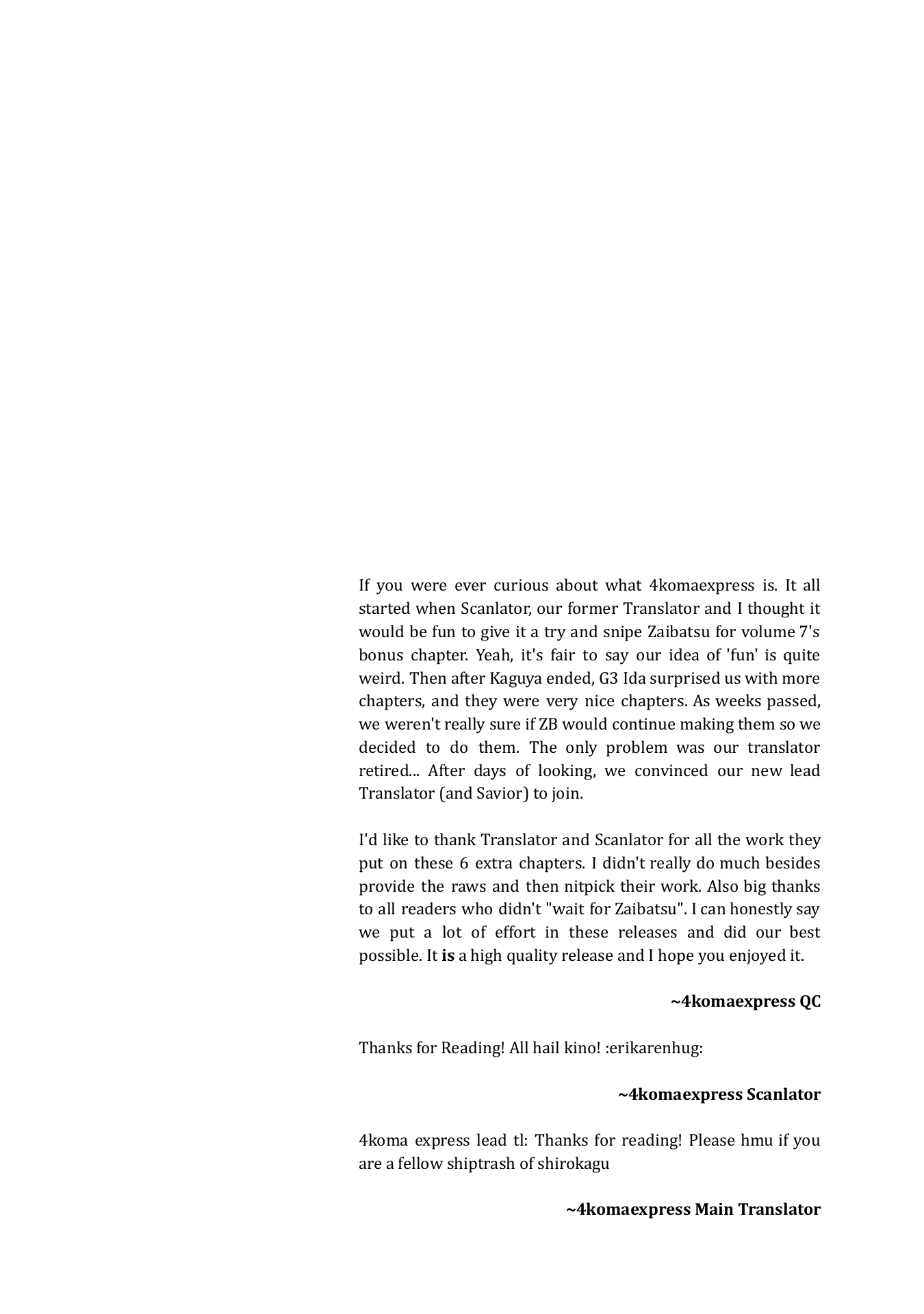We Want to Talk About Kaguya Chapter 194.6 page 6 - Chapter 194.6: We want to talk about the autograph book [END]