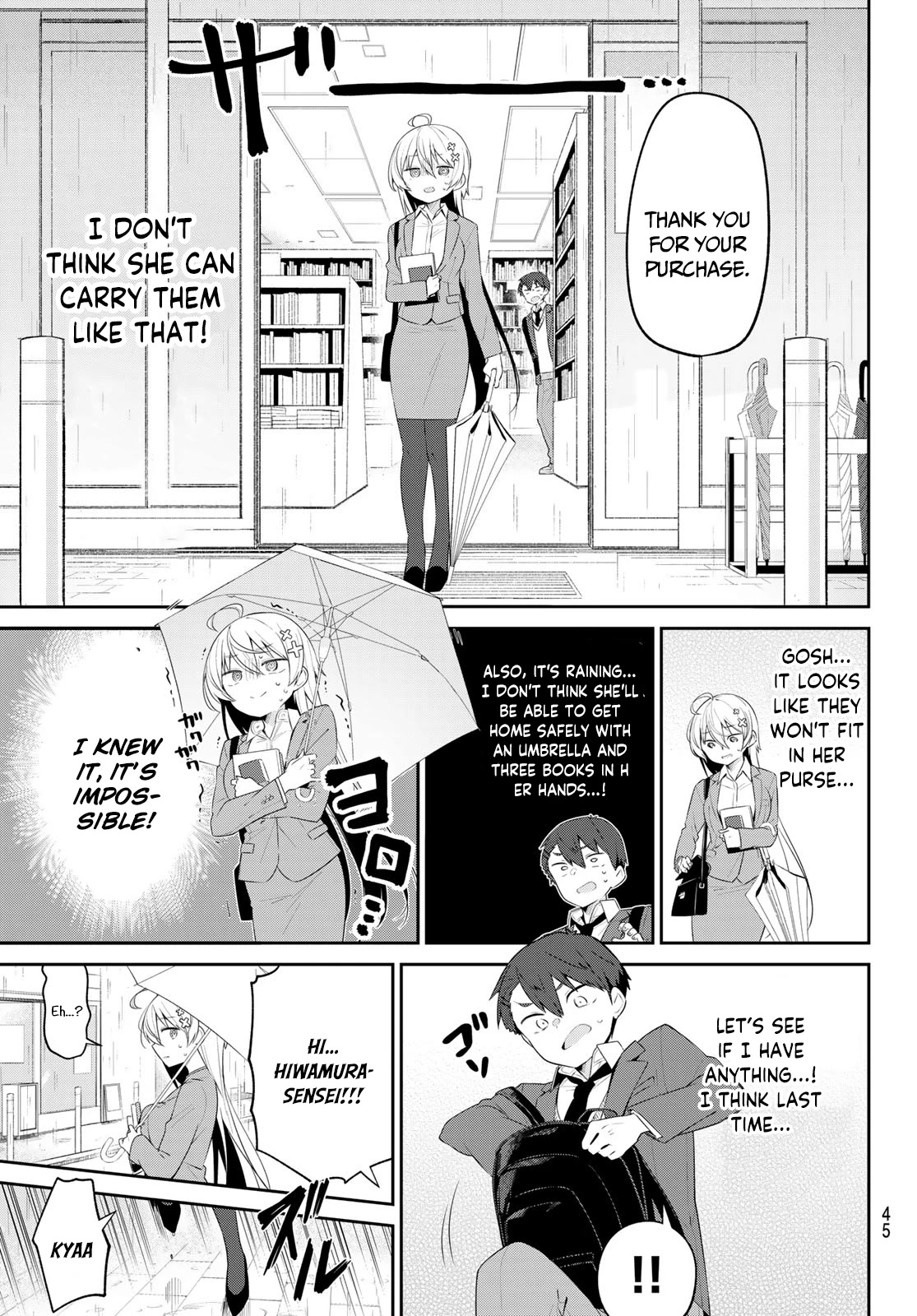 Weak-kneed Teacher Chapter 3 page 10 - Chapter 3: Weak and shy in a book library.