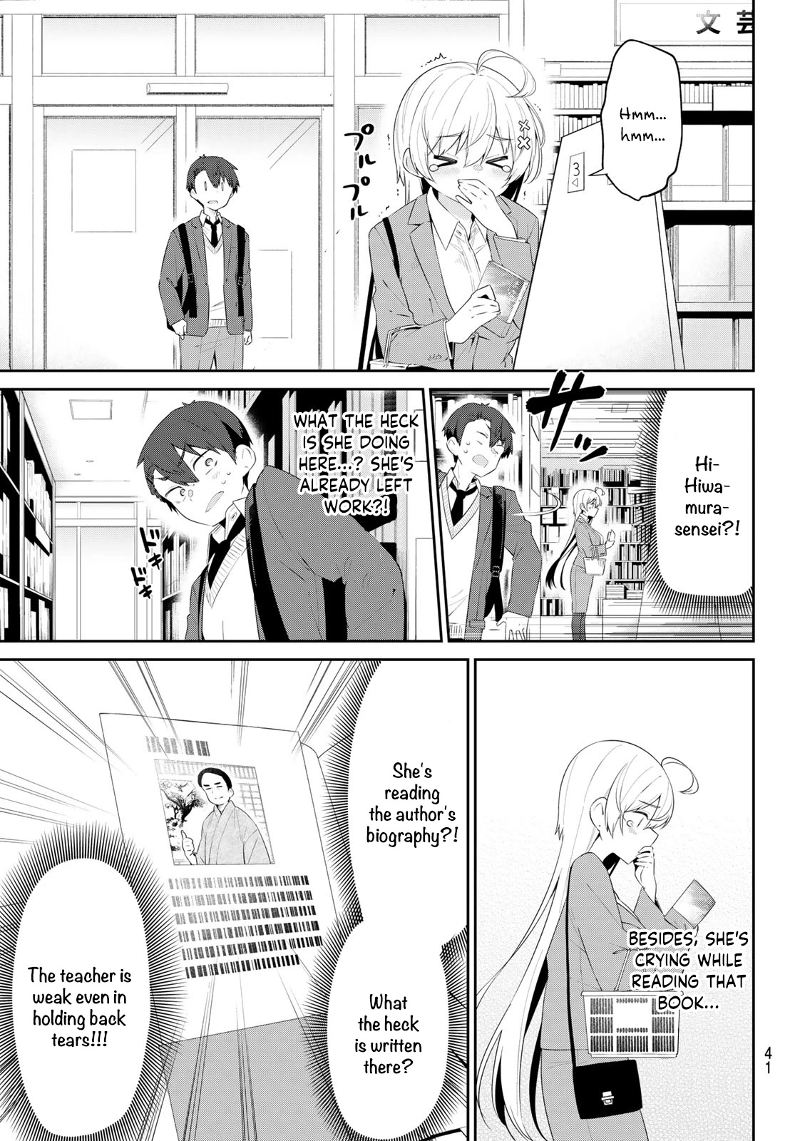 Weak-kneed Teacher Chapter 3 page 6 - Chapter 3: Weak and shy in a book library.