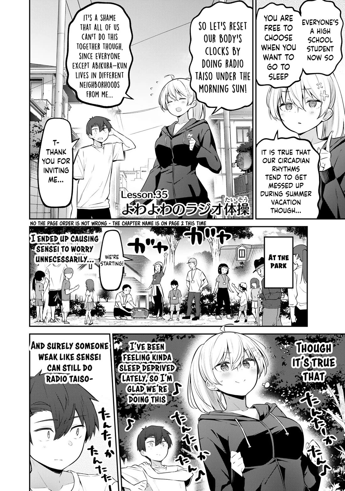 Weak-kneed Teacher Chapter 35 page 2 - Chapter 35: Yowayowa's Radio Taiso