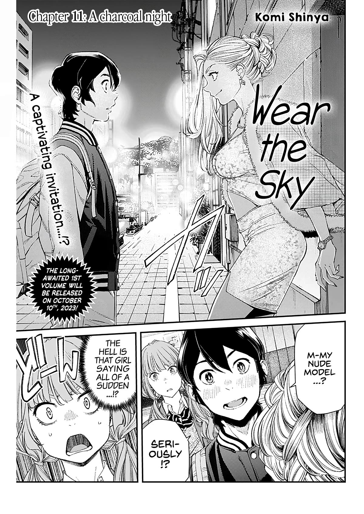Wear the Sky Chapter 11 page 1 - Chapter 11: A charcoal night