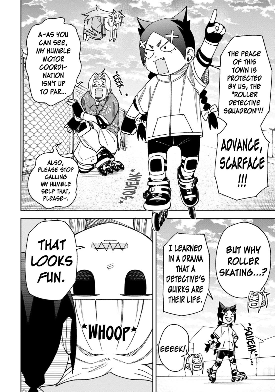 Welcome to Ghost Mansion Chapter 34 page 10 - Chapter 34: Yuki, Fighting, and the Roller Detective Squadron