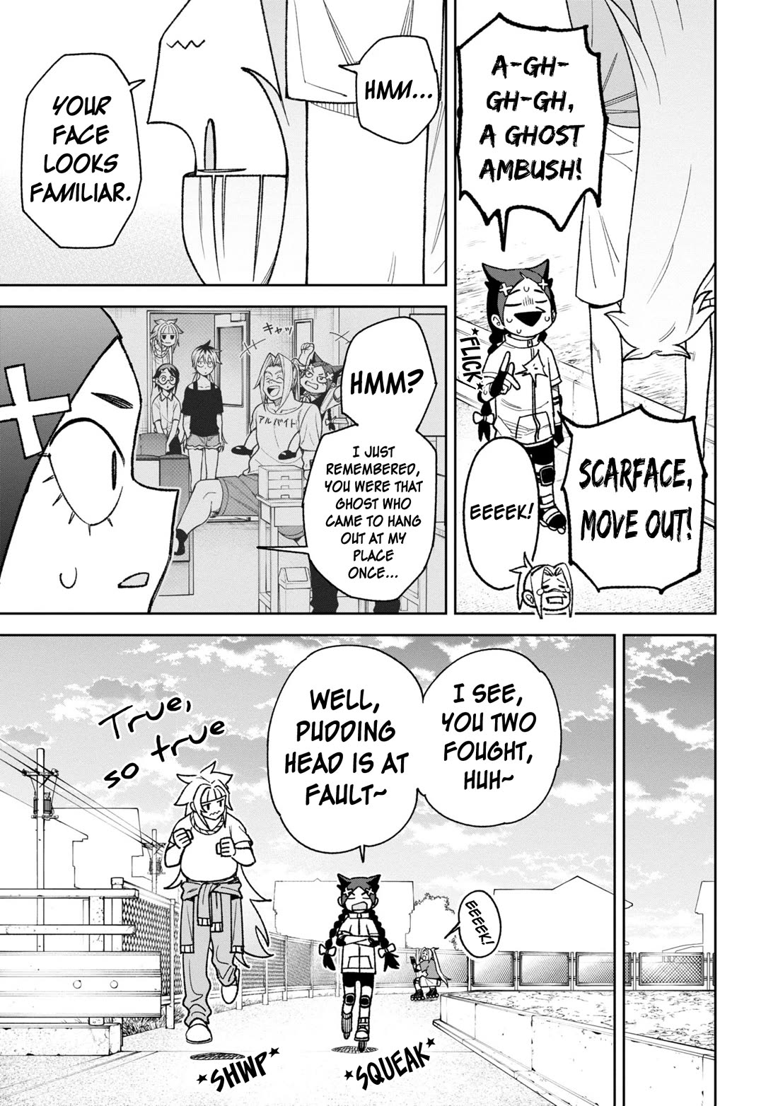 Welcome to Ghost Mansion Chapter 34 page 11 - Chapter 34: Yuki, Fighting, and the Roller Detective Squadron