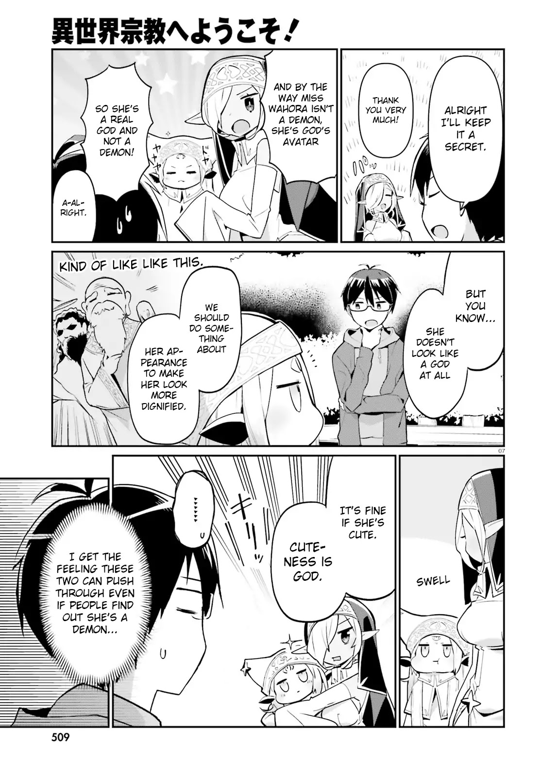 Welcome to Religion in Another World Chapter 4 page 7 - Chapter 4: Welcome to miss Wahora's attendant