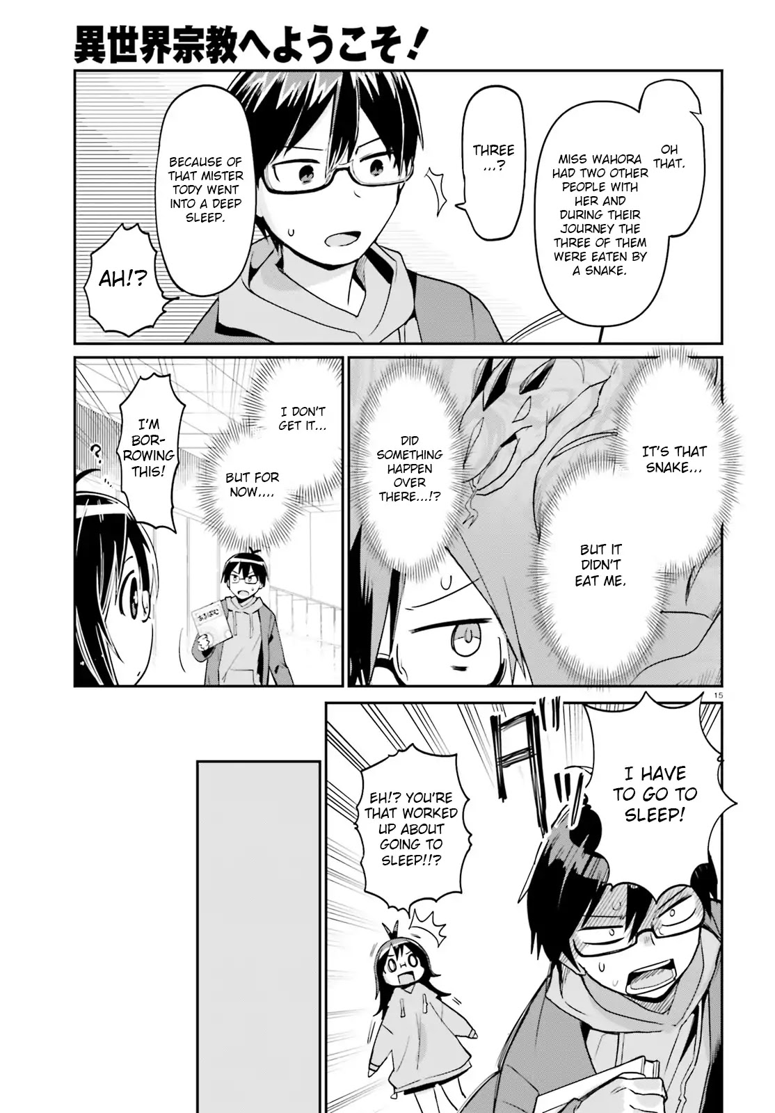 Welcome to Religion in Another World Chapter 5 page 15 - Chapter 5: Welcome to mister Tody's homecoming