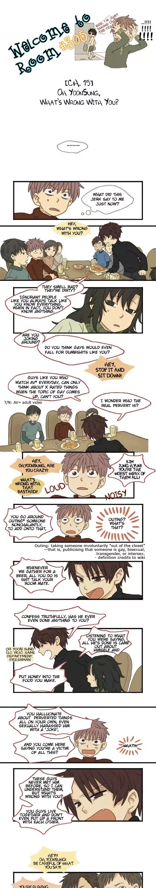 Welcome to Room #305! Chapter 15 page 1 - Chapter 15: Oh YoonSung, What's Wrong with You?