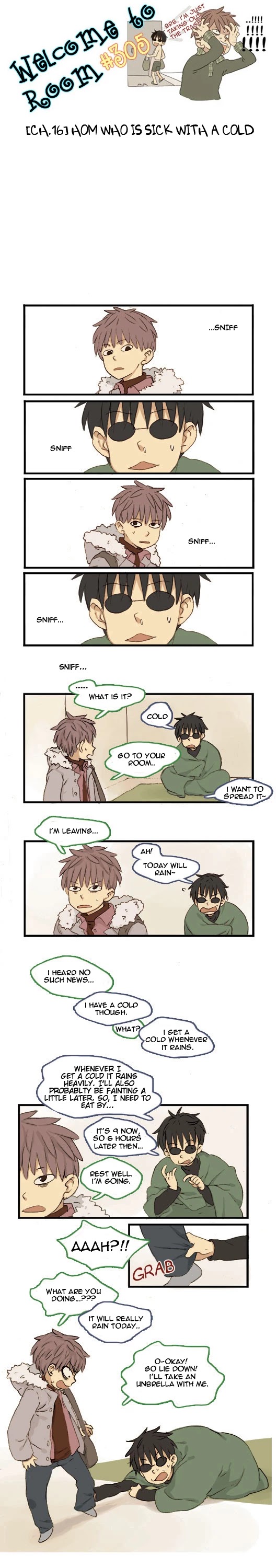 Welcome to Room #305! Chapter 16 page 1 - Chapter 16: Hom Who is Sick with a Cold