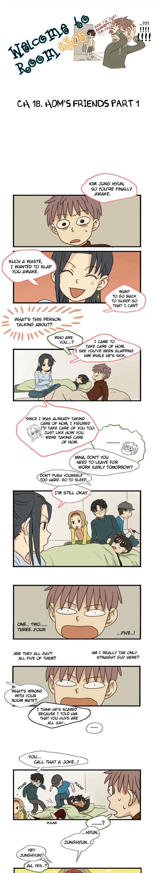 Welcome to Room #305! Chapter 18 page 1 - Chapter 18: Hom's Friends (1)