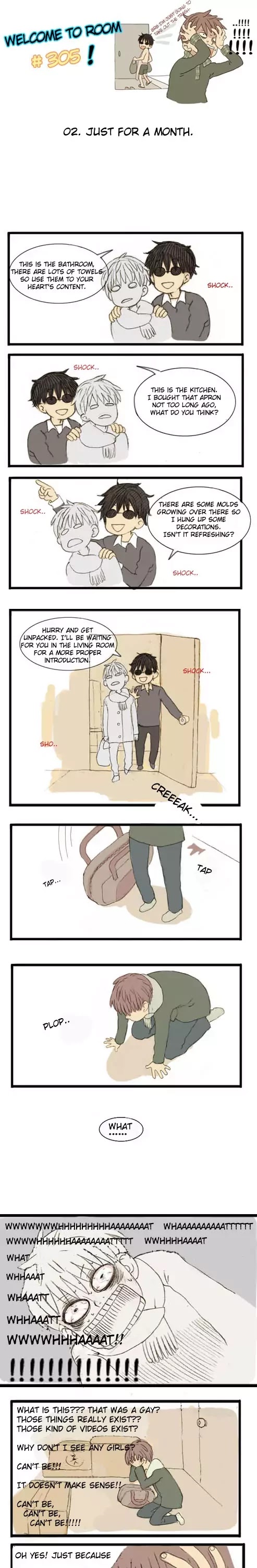Welcome to Room #305! Chapter 2 page 2 - Chapter 2: Just for a Month