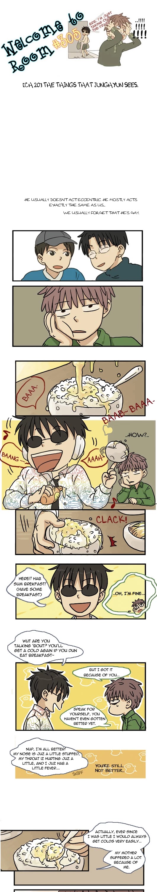 Welcome to Room #305! Chapter 20 page 1 - Chapter 20: The Things That Junghyun Sees