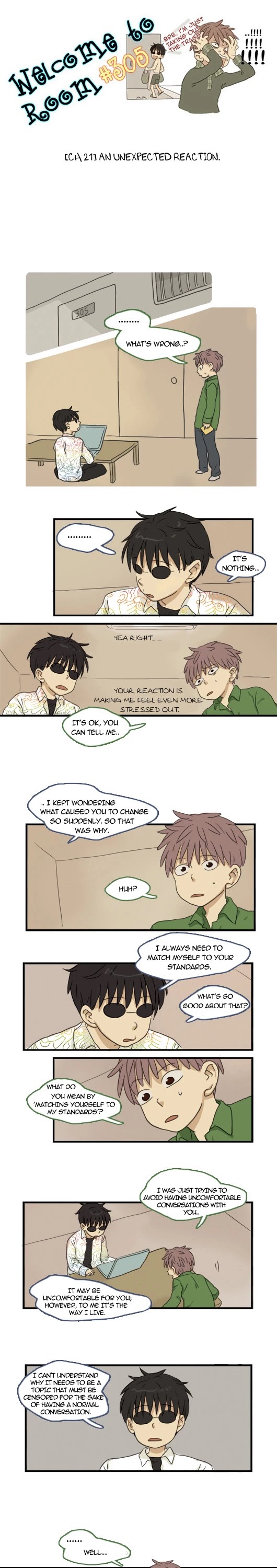 Welcome to Room #305! Chapter 21 page 1 - Chapter 21: An Unexpected Reaction