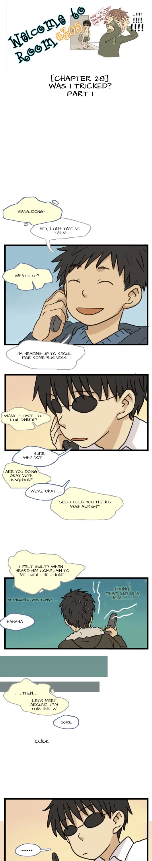Welcome to Room #305! Chapter 28 page 1 - Chapter 28: Was I Tricked? Part 1