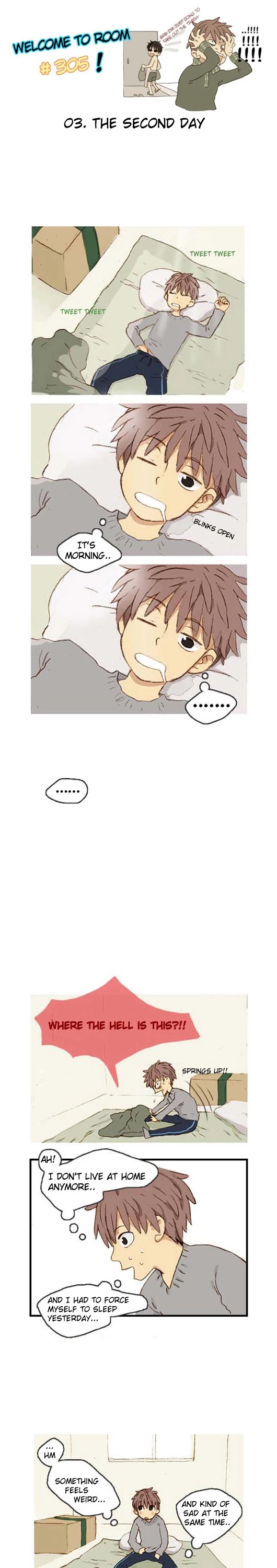 Welcome to Room #305! Chapter 3 page 2 - Chapter 3: The Second Day