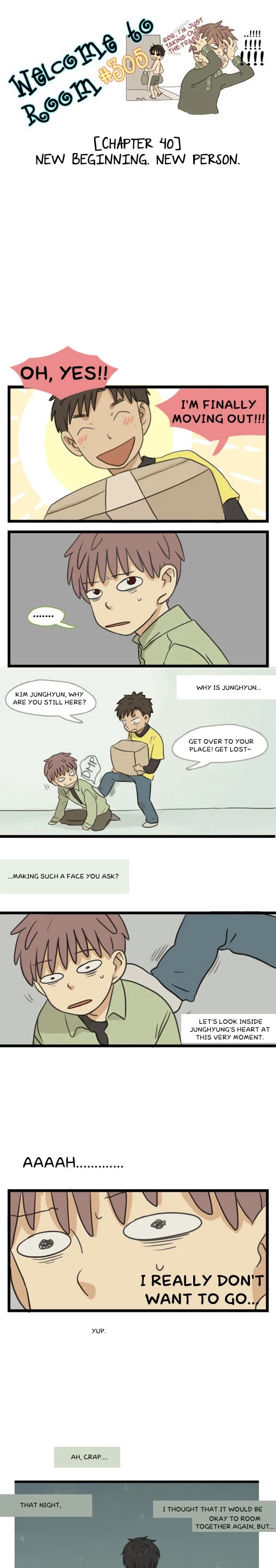 Welcome to Room #305! Chapter 40 page 1 - Chapter 40: New Beginning. New Person.