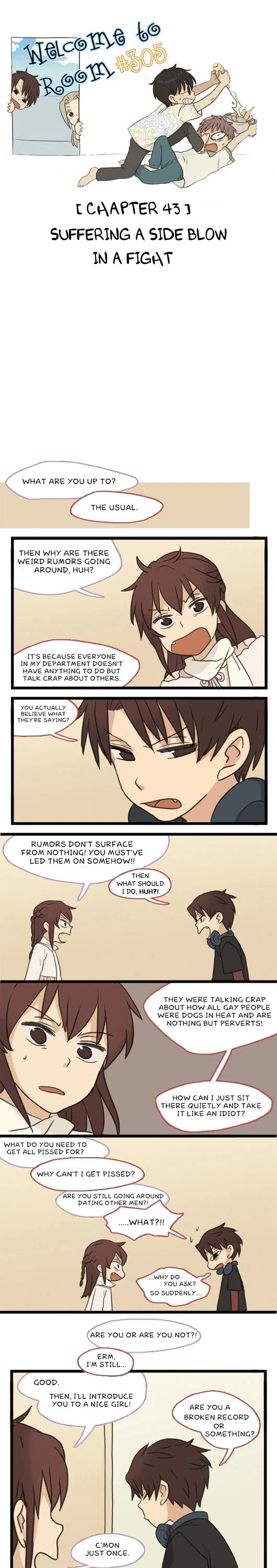 Welcome to Room #305! Chapter 43 page 1 - Chapter 43: Suffering a Side Blow in a Fight