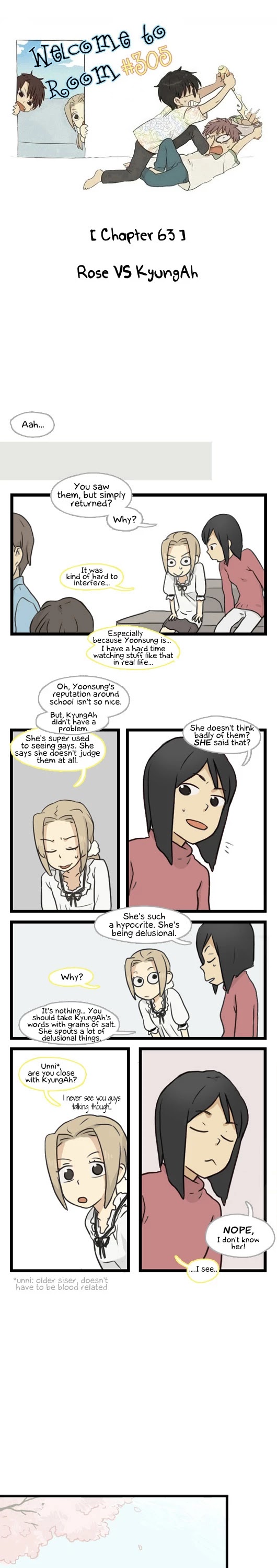 Welcome to Room #305! Chapter 63 page 1 - Chapter 63: Rose vs KyungAh
