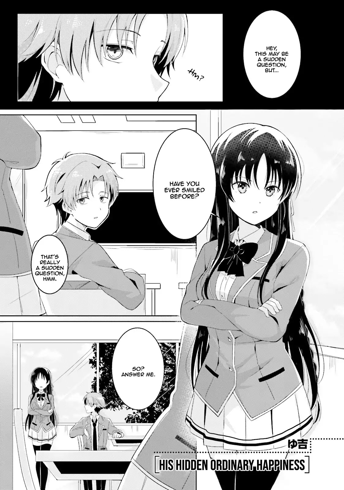 Welcome to the Classroom of the Supreme Ability Doctrine: Other School Days Chapter 3 page 2 - Chapter 3: His Hidden Ordinary Happiness
