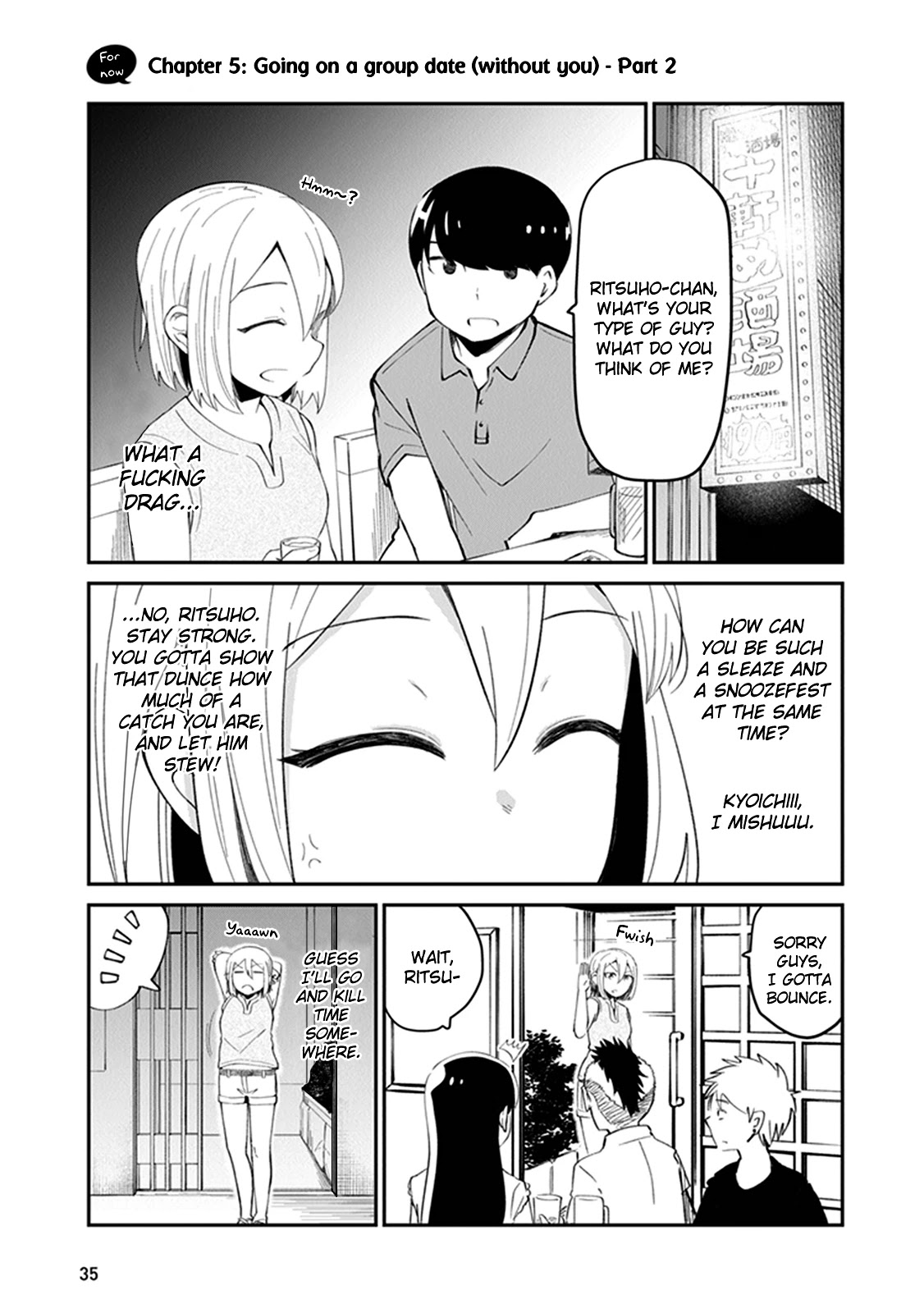 We'll get married someday, but for now Chapter 5 page 1 - Chapter 5: Going on a group date (without you) - Part 2