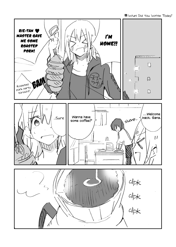 What Did You Write Today? Chapter 0 page 1 - Chapter 0 : [Oneshot]