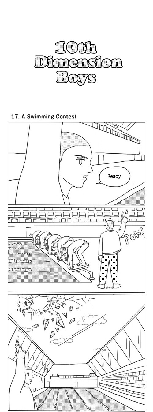 What Do the Teenage Boys Do Chapter 17 page 1 - Chapter 17: Ep. 17 - A Swimming Contest