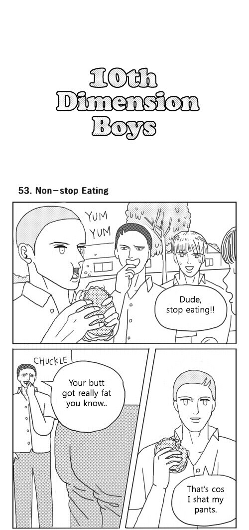 What Do the Teenage Boys Do Chapter 53 page 1 - Chapter 53: Ep. 53 - Non-Stop Eating