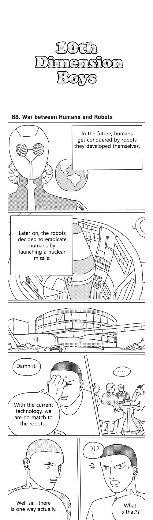 What Do the Teenage Boys Do Chapter 88 page 1 - Chapter 88: Ep. 88 - Wat Between Human and Robots