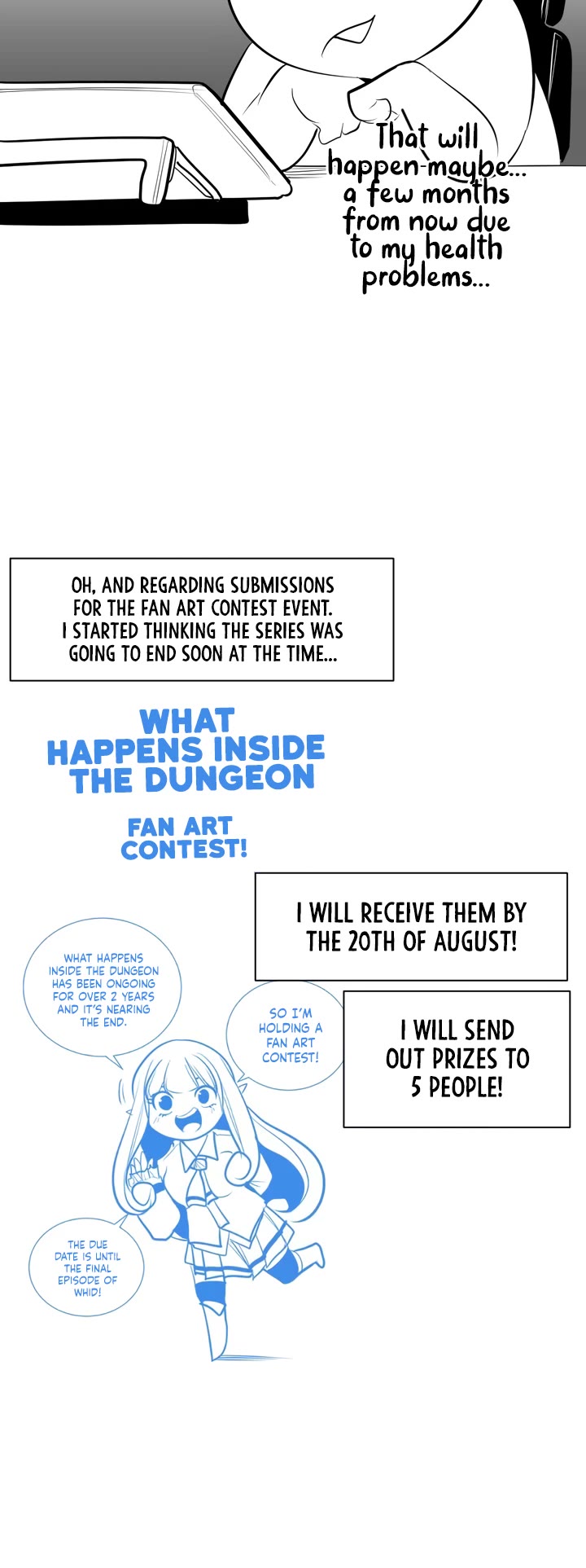 What Happens Inside the Dungeon Chapter 110.5 page 6 - Chapter 110.5: Author notes