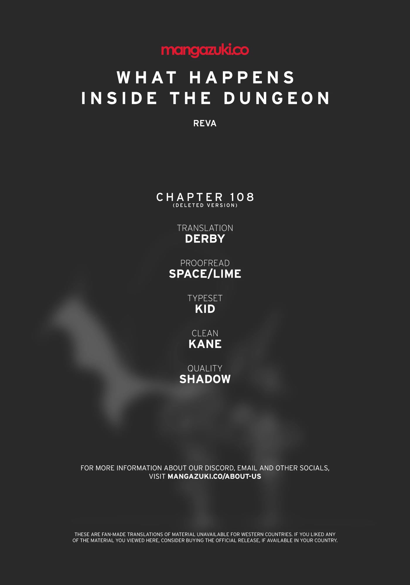 What Happens Inside the Dungeon Chapter 110.6 page 1 - Chapter 110.6: Chapter 108 - Deleted Chapter