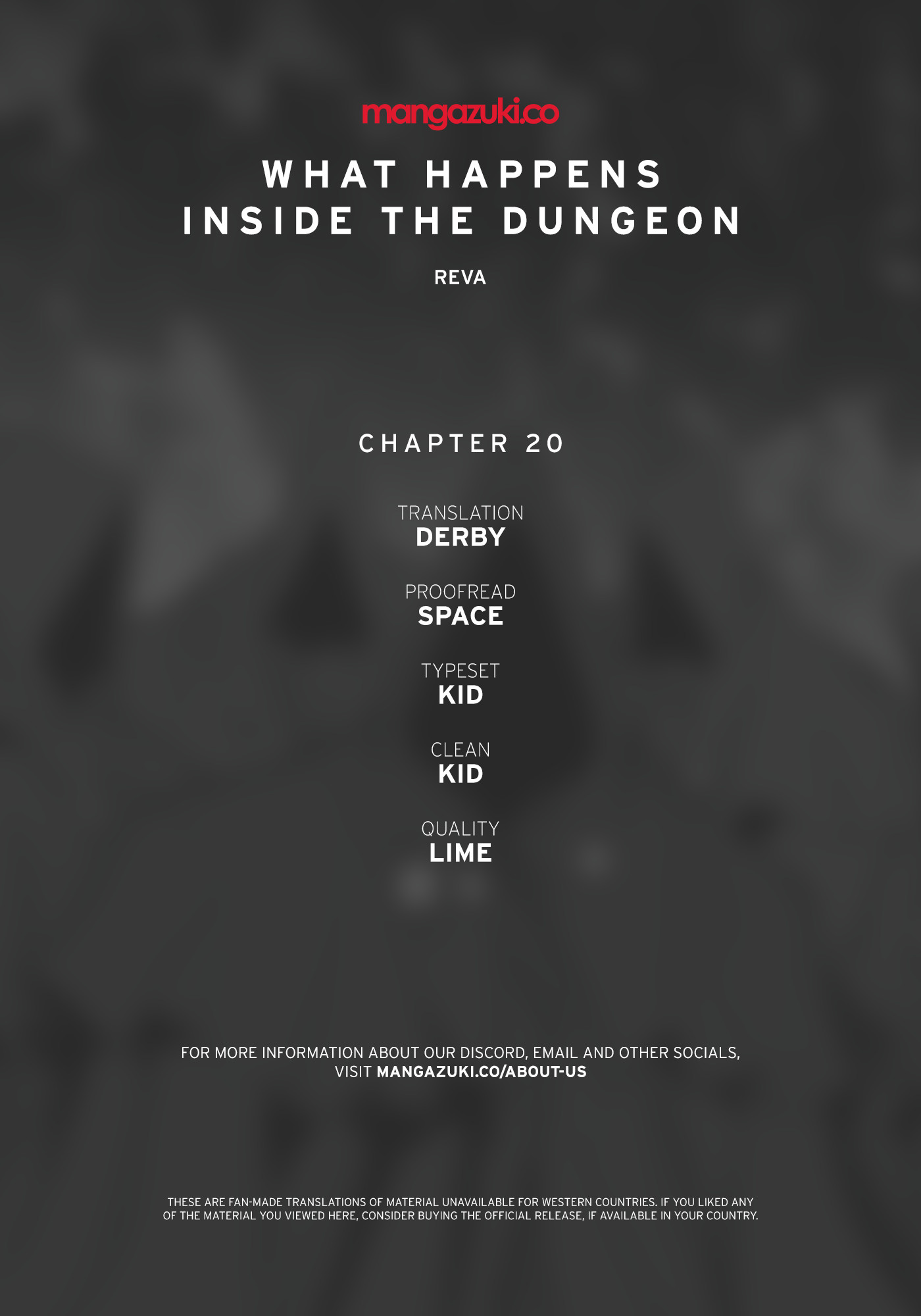 What Happens Inside the Dungeon Chapter 20 page 1 - Chapter 20
